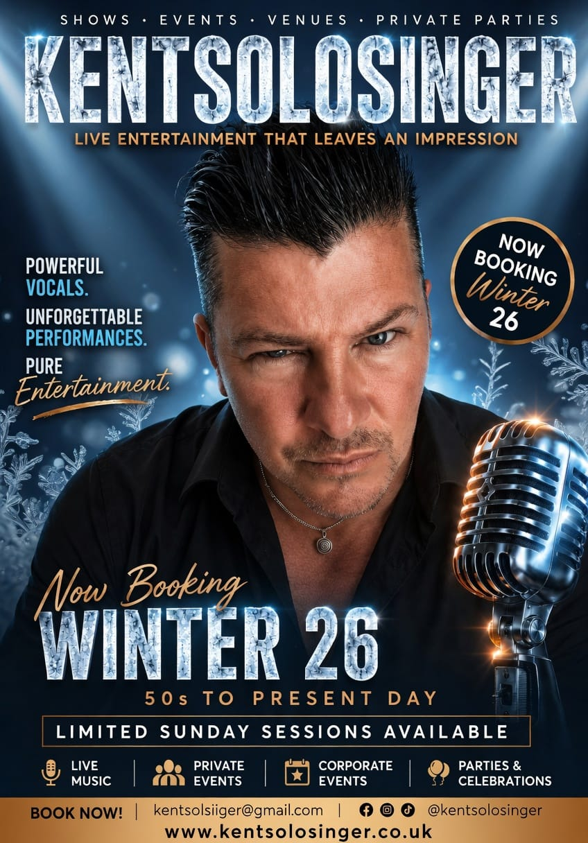 Kent Solo Singer Winter 2026 booking poster